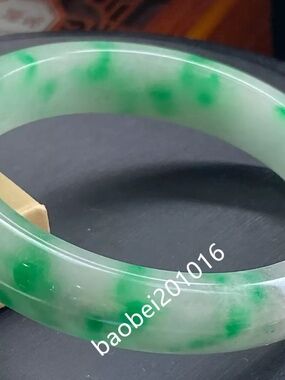 59mm Certified (Grade A)Myanmar Natural Grade A Green Jadeite Jade Bangle